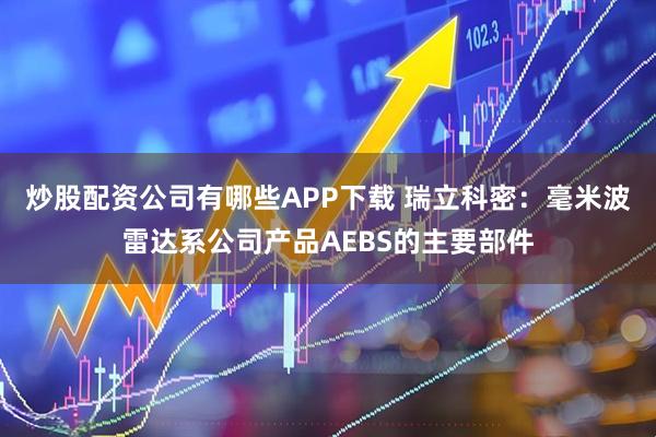 炒股配资公司有哪些APP下载 瑞立科密：毫米波雷达系公司产品AEBS的主要部件